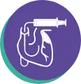 Right heart catheterization (RHC) icon Right heart catheterization (RHC) icon